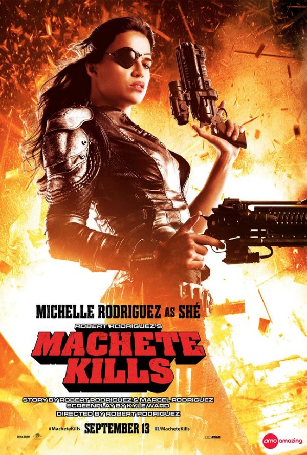 Súper póster de Michelle Rodriguez en Machete Kills