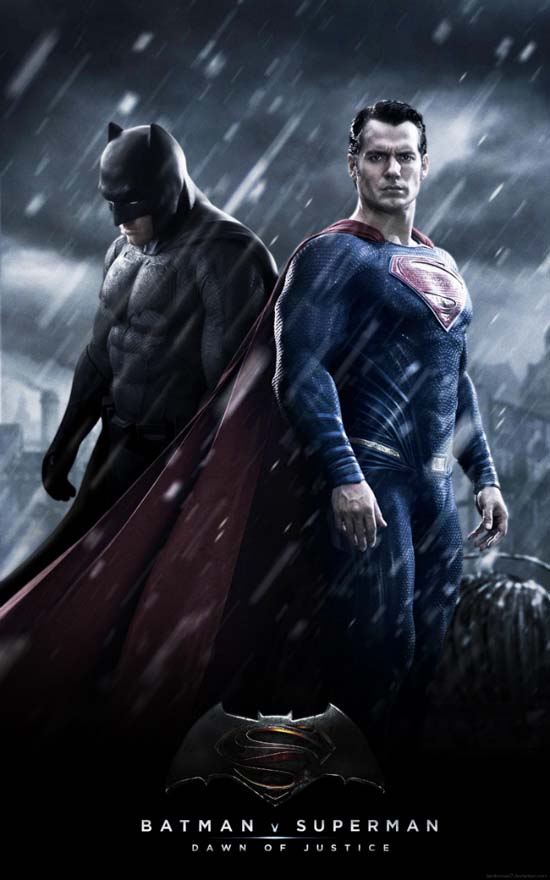 batman superman poster