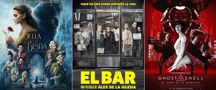 La Bella y la Bestia, El Bar o Ghost in the shell - Películas que llegarán a la cartelera en Marzo 2017