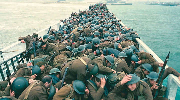 Los soldados en el mar en 'Dunkerque'