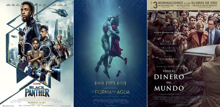 Black Panther, La forma del agua o Todo el dinero del mundo - Próximos estrenos en cines febrero 2018