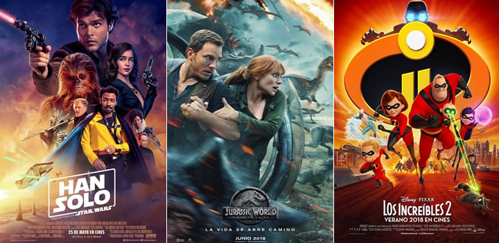 Han Solo, Jurassic World 2 y Los Increibles 2, grandes rivales a la películas más vista del año