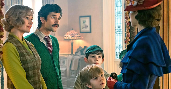 El regreso de Mary Poppins - Estrenos de cine familiar en la cartelera