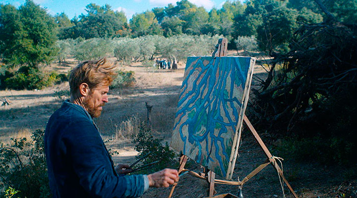 Escena en la campiña en 'Van Gogh, a las puertas de la eternidad'