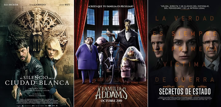 Estrenos de cine de la semana: La familia Addams, El secreto de la ciudad blanca ...