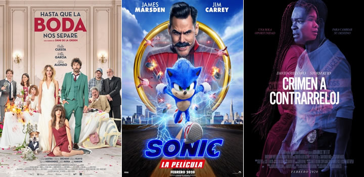 Películas de estreno del 14 de febrero: Sonic, Hasta que la boda nos separe, Anónimos…
