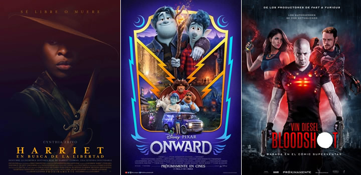 Películas de estreno del 6 de marzo de 2020: Onward, Bloodshot, Harriet…